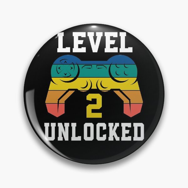 Item preview, Level 2 Unlocked, Video Game 2nd Gamer Birthday designed and sold by Fabvity.