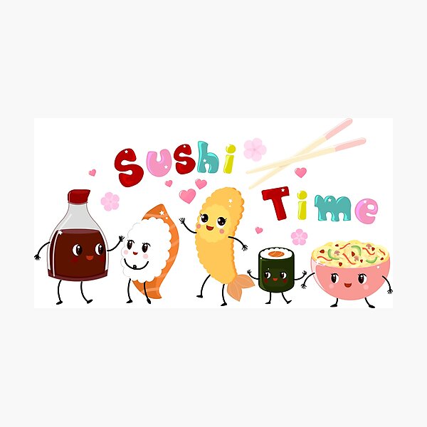 Item preview, Kawaii Sushi Maki Japanese Food Sushi Time designed and sold by Simplyy  Unique.