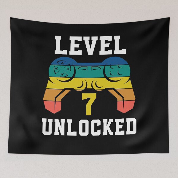 Item preview, Level 7 Unlocked, Video Game 7th Gamer Birthday designed and sold by Fabvity.