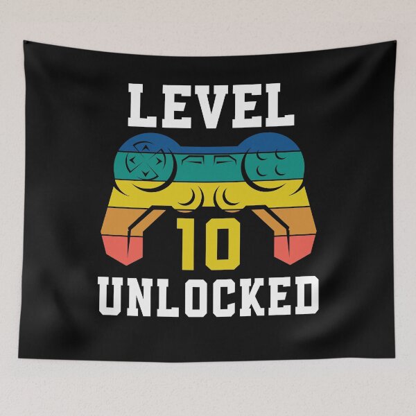 Artikelvorschau, Level 10 freigeschaltet, Videospiel 10. Spielergeburtstag entworfen und verkauft von Fabvity.