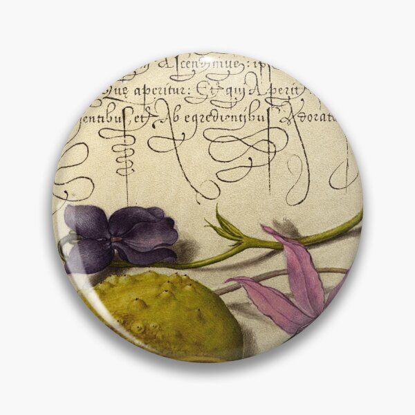 Item preview, Naturalist Manuscript: Flowers and Calligraphy Illumination by Joris Hoefnagel designed and sold by Naturalist Prints.