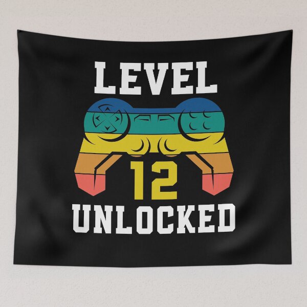 Item preview, Level 12 Unlocked, Video Game 12th Gamer Birthday designed and sold by Fabvity.