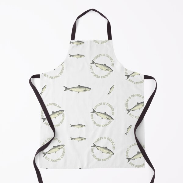 Item preview, Stress Is Caused By Not Fishing Enough Gray Fish designed and sold by LuckyKermit.