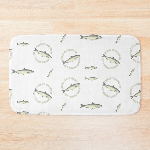 Item preview, Stress Is Caused By Not Fishing Enough Gray Fish designed and sold by LuckyKermit.