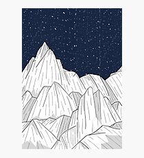 The white mountains under the stars Photographic Print