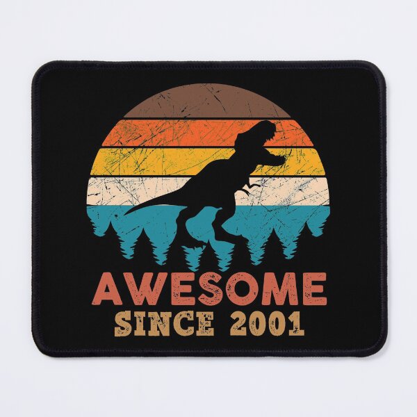 Item preview, Awesome Since 2001 Retro Vintage Dinosaur 20th Birthday Gift designed and sold by designbychow.