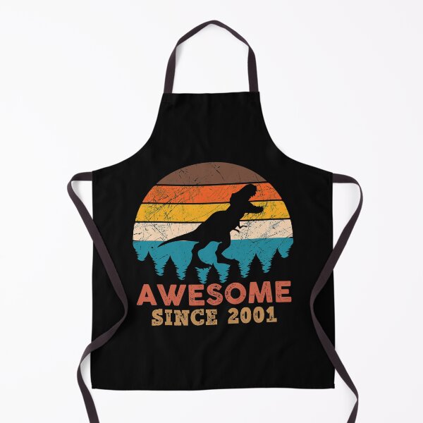 Item preview, Awesome Since 2001 Retro Vintage Dinosaur 20th Birthday Gift designed and sold by designbychow.