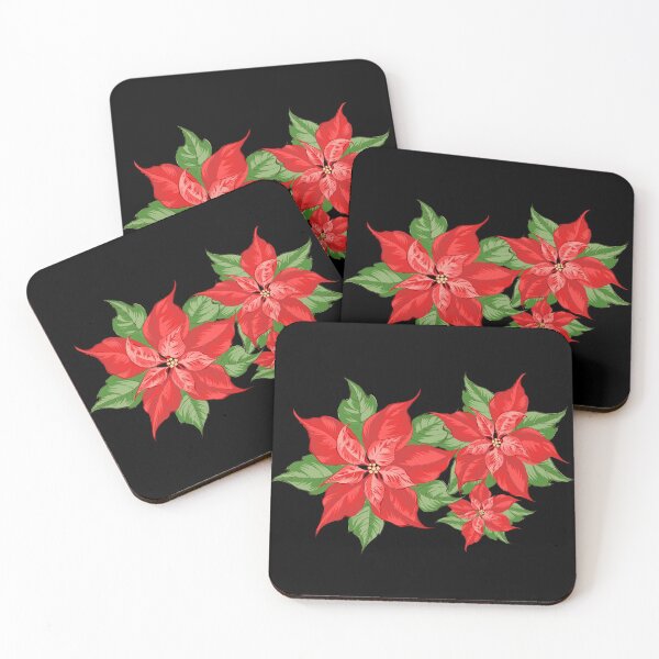 Item preview, Poinsettia Festive Plant Composition designed and sold by Happy Puppy Print On Demand.