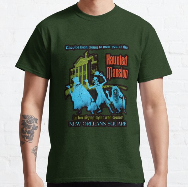 Retro Vintage The Haunted Mansion Hat Box Halloween Shirt Cute Graphic Gift  | Classic T-Shirt