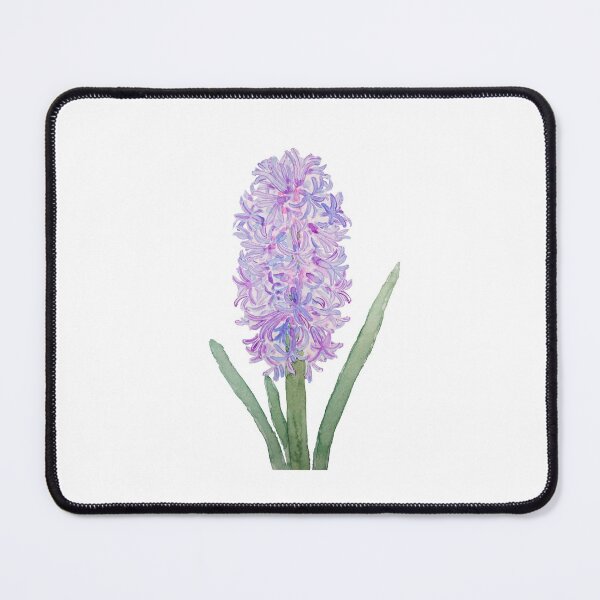 Item preview, hand painted botanical purple blue pink hyacinth designed and sold by ColorandColor.