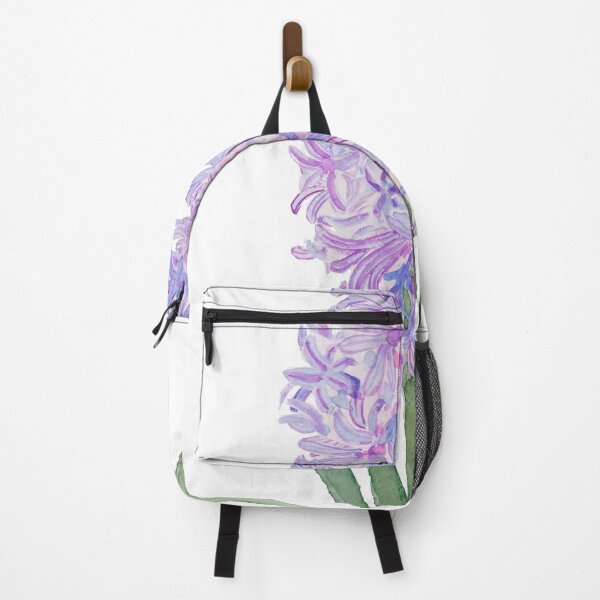 Item preview, hand painted botanical purple blue pink hyacinth  designed and sold by ColorandColor.