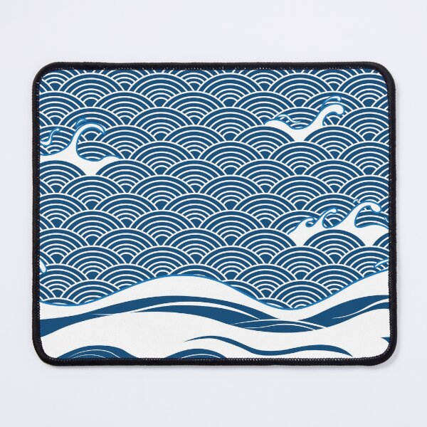 Item preview, Blue Ocean Wave Seigaiha Japanese Art designed and sold by rclwow.