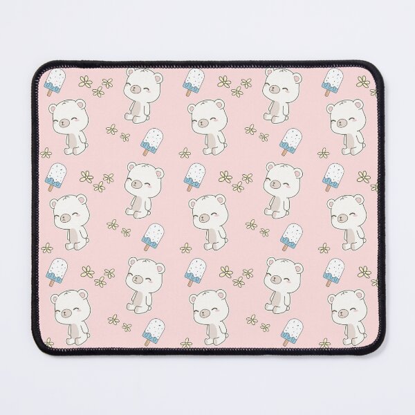 Item preview, Kawaii ice bear pattern designed and sold by AllPrintsAndArt.