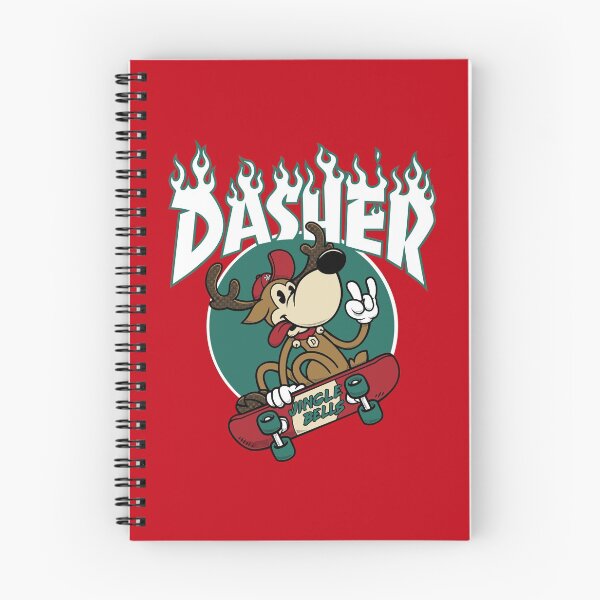Artikelvorschau, Dasher - Skateboarding Rentier - Lustiger Weihnachts-Cartoon entworfen und verkauft von Nemons.