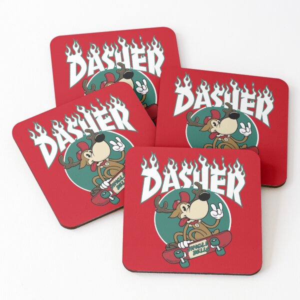 Artikelvorschau, Dasher - Skateboarding Rentier - Lustiger Weihnachts-Cartoon entworfen und verkauft von Nemons.