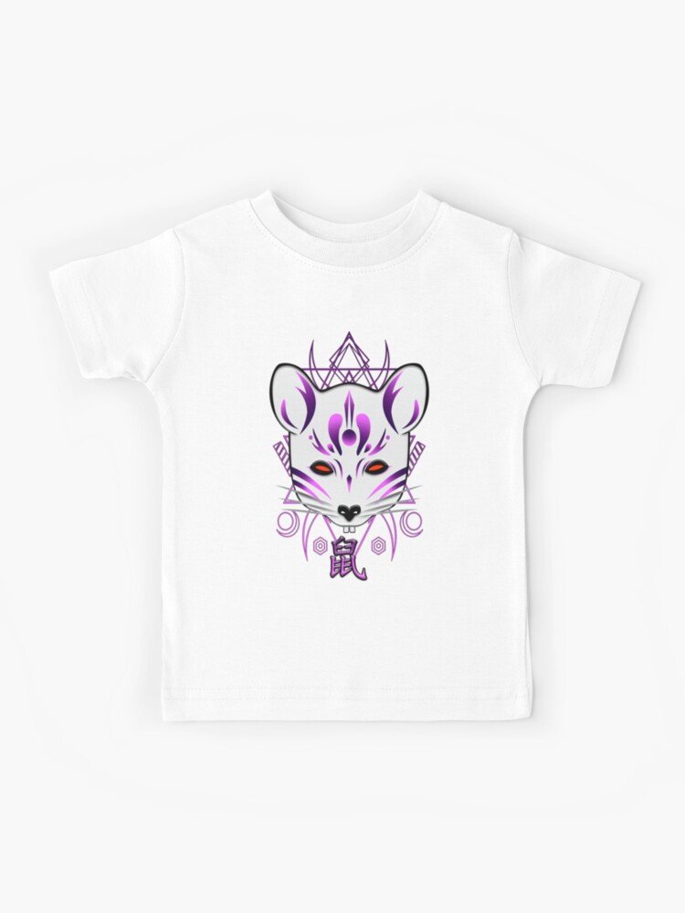 Camiseta para niños «Máscara de rata japonesa violeta» de HuzroDesign |  Redbubble