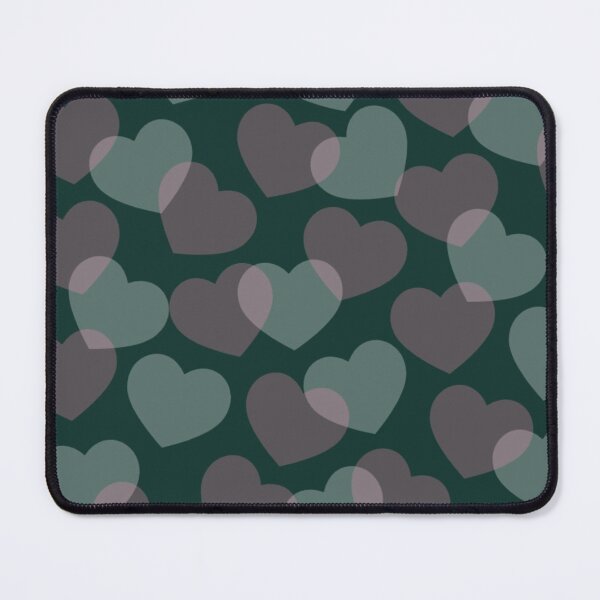 Item preview, Green Gray Hearts Pattern designed and sold by StarsForgers.