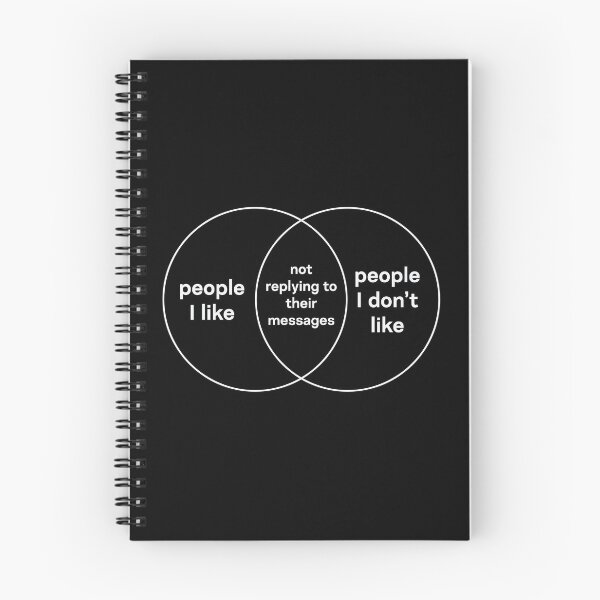Item preview, people i like & people i don't like = not replying to their messages (dark) designed and sold by bantaam.