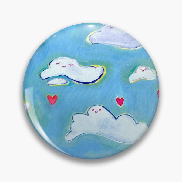 Item preview, happy little clouds in gouache  designed and sold by Sarah Rudge.