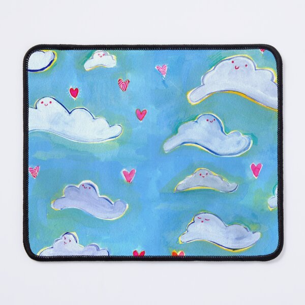 Item preview, happy little clouds in gouache  designed and sold by Sarah Rudge.