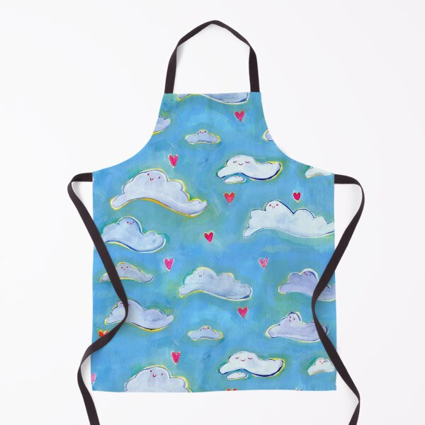 Item preview, happy little clouds in gouache designed and sold by Sarah Rudge.