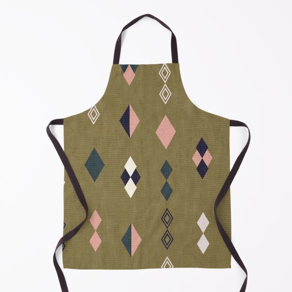 Item preview, Retro Modern Abstract Rhombus Variations Olive Green designed and sold by Octavia Soldani.