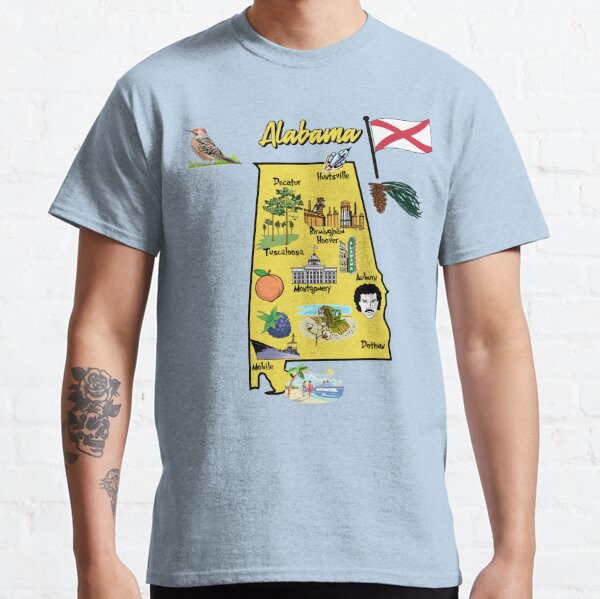 Birmingham Alabama Map Merch Gifts for Sale Redbubble