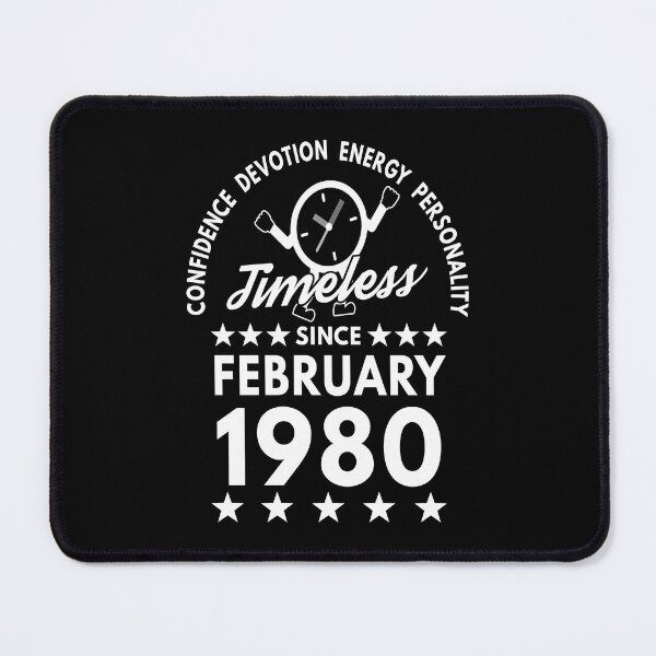Item preview, February Birthday Timeless Person - 1980 - White Text designed and sold by MoonsmileProd.