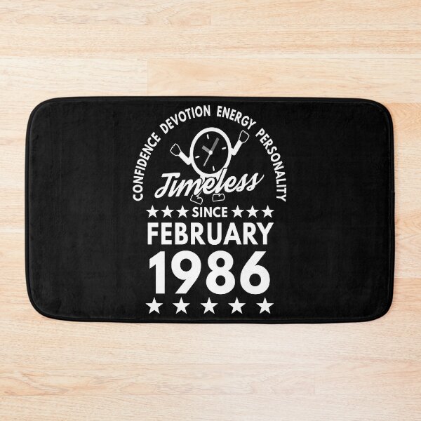 Item preview, February Birthday Timeless Person - 1986 - White Text designed and sold by MoonsmileProd.