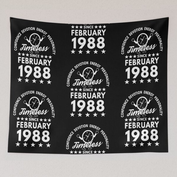Item preview, February Birthday Timeless Person - 1988 - White Text designed and sold by MoonsmileProd.