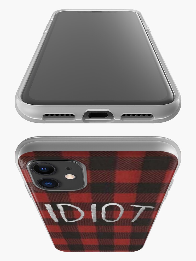 "IDIOT (Red Flannel)" iPhone Case & Cover by jellyelly Redbubble