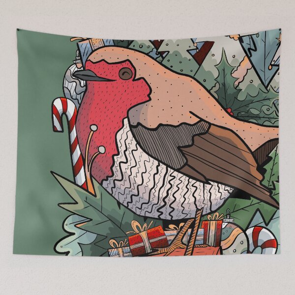 Item preview, The winter robin designed and sold by Swadeillustrations.