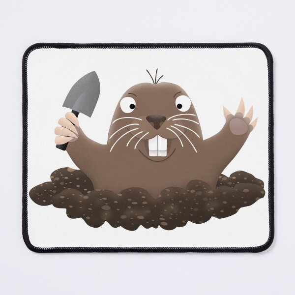 Item preview, Funny pocket gopher digging cartoon illustration designed and sold by FrogFactory.
