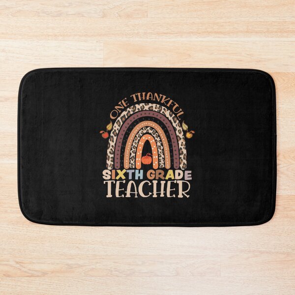 Item preview, One Thankful Sixth Grade Teacher Thanksgiving Rainbow Leopard Fall, Funny Thanksgiving Gift, Funny Turkey Day, Best Teacher Thanksgiving Gift Idea designed and sold by Mode Tees.