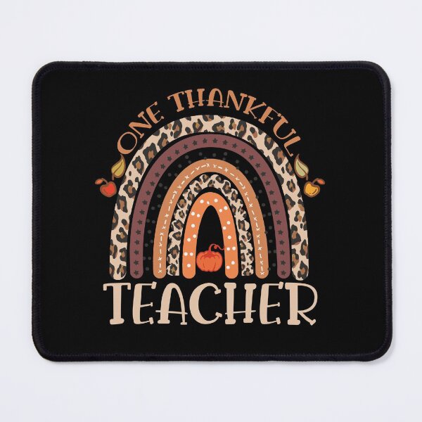 Item preview, One Thankful Teacher Thanksgiving Rainbow Leopard Fall, Funny Thanksgiving Gift, Funny Turkey Day, Best Teacher Thanksgiving Gift Idea designed and sold by Mode Tees.