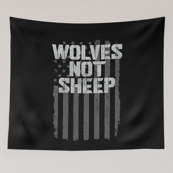 Item preview, Wolves Not Sheep American Flag Patriotic  designed and sold by alenaz.