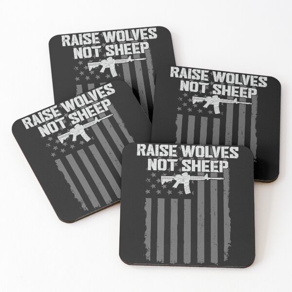 Item preview, Raise Wolves Not Sheep American Flag Gun Design  designed and sold by alenaz.