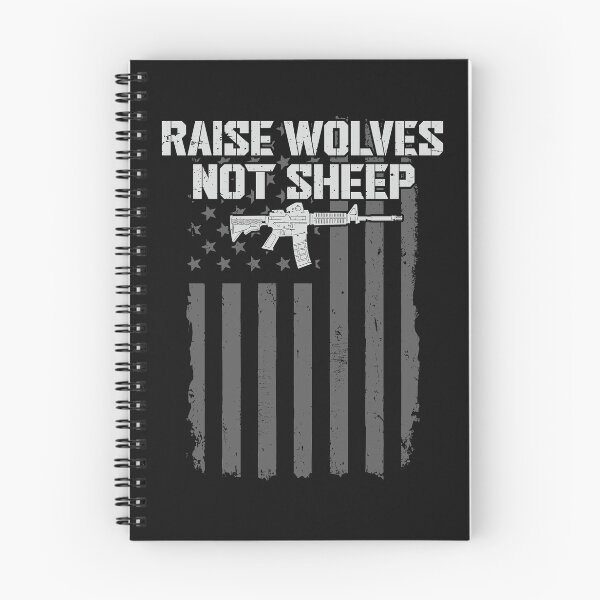 Item preview, Raise Wolves Not Sheep American Flag Gun Design  designed and sold by alenaz.