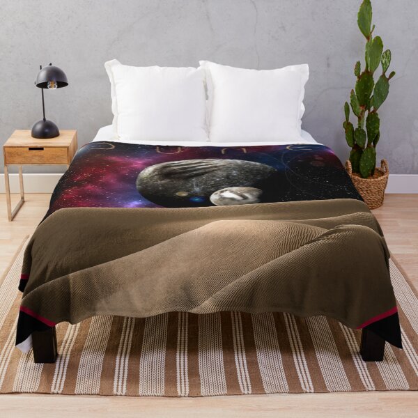 Vista previa del artículo con la obra «Paisaje de dunas con lunas de Arrakis y nebulosa», diseñado y vendido por Solotree.
