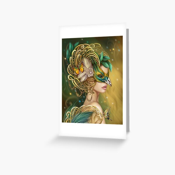 Beautiful Bird girl Greeting Card