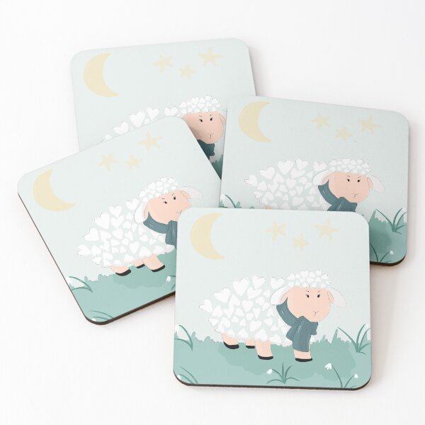 Item preview, White sheep in the meadow designed and sold by Kreajuut.