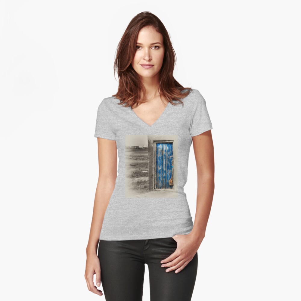 Item preview, Fitted V-Neck T-Shirt designed and sold by Avalinart.