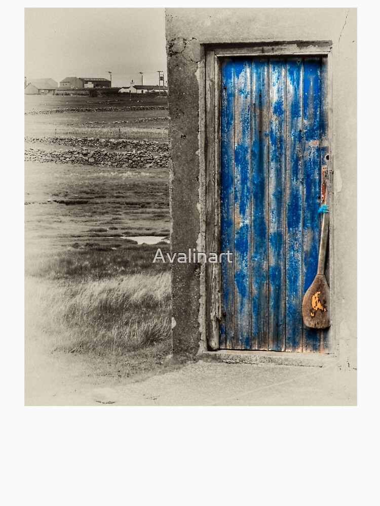 Thumbnail 3 of 3, Baseball ¾ Sleeve T-Shirt, Shetland Door (1) designed and sold by Avalinart.