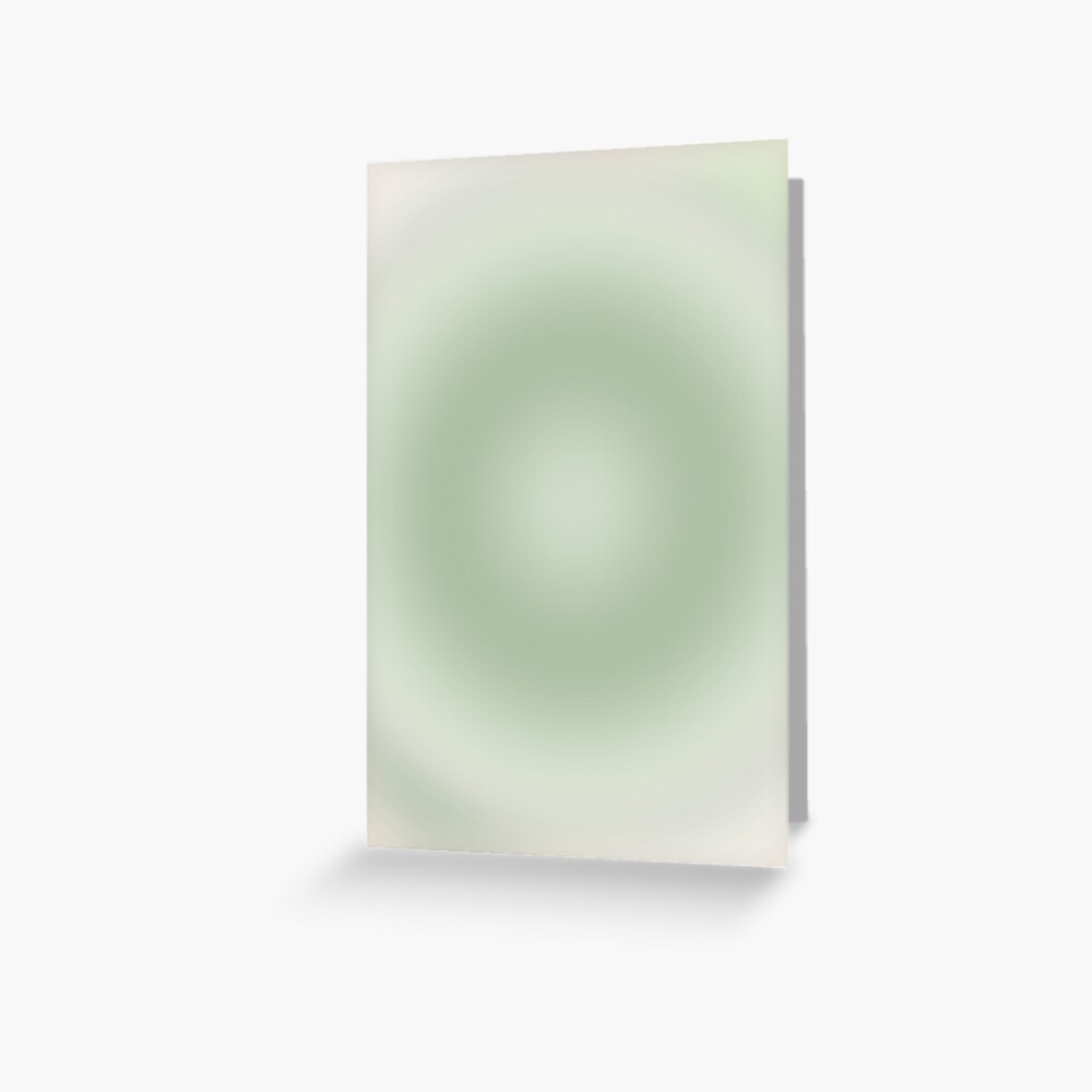 Gradient Sage Green Aesthetic Modern Aura Greeting Card For Sale By