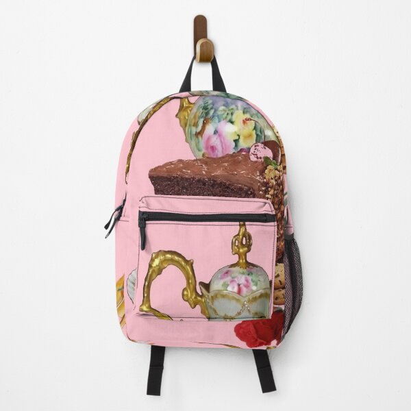 Item preview, CHOCOLATE CAKE PASTRIES ROSE TEA PARTY PINK ART designed and sold by sharlesart.