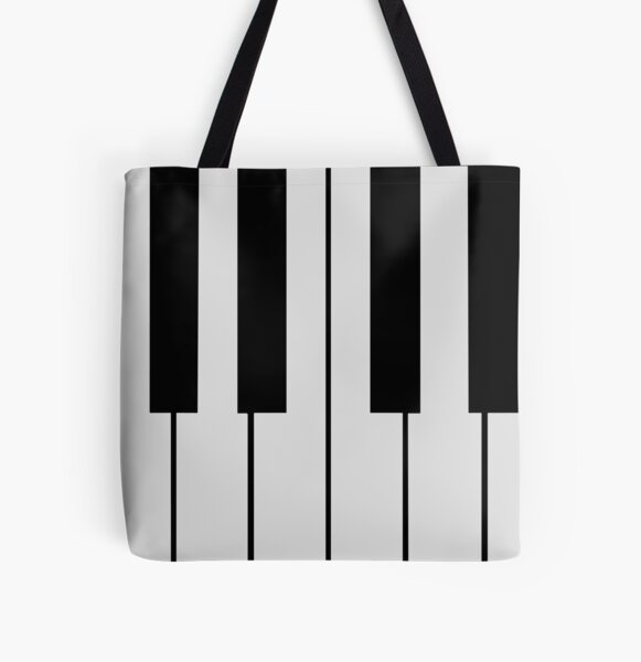 piano leather tote bag  Handmade bags 