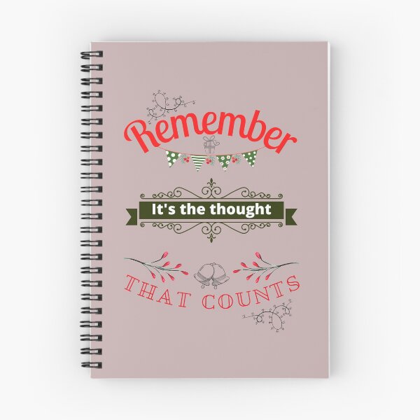 Item preview, Christmas Message in Classical Christmas Design - It's the Thought that Counts designed and sold by Mummmy Thyme.