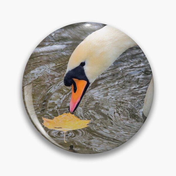 Item preview, Mute Swan with Autumn Leaf designed and sold by Dorset Girl.