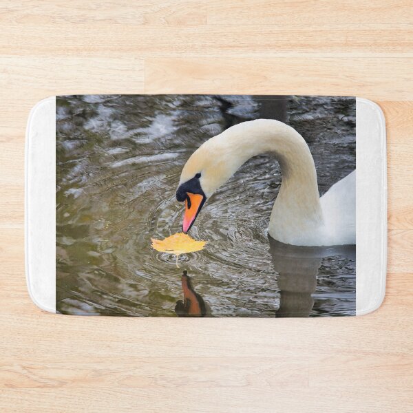 Item preview, Mute Swan with Autumn Leaf designed and sold by Dorset Girl.