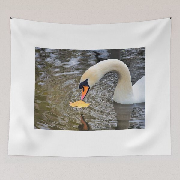 Item preview, Mute Swan with Autumn Leaf designed and sold by Dorset Girl.
